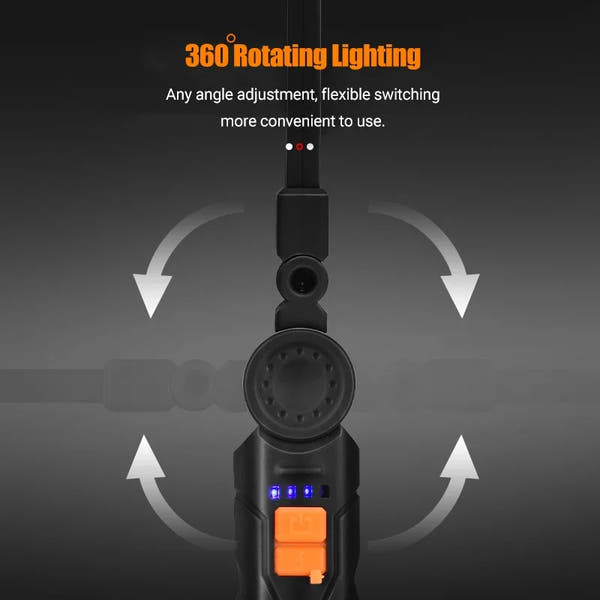 Latarka LED wielofunkcyjna – mocne światło, zoom, USB