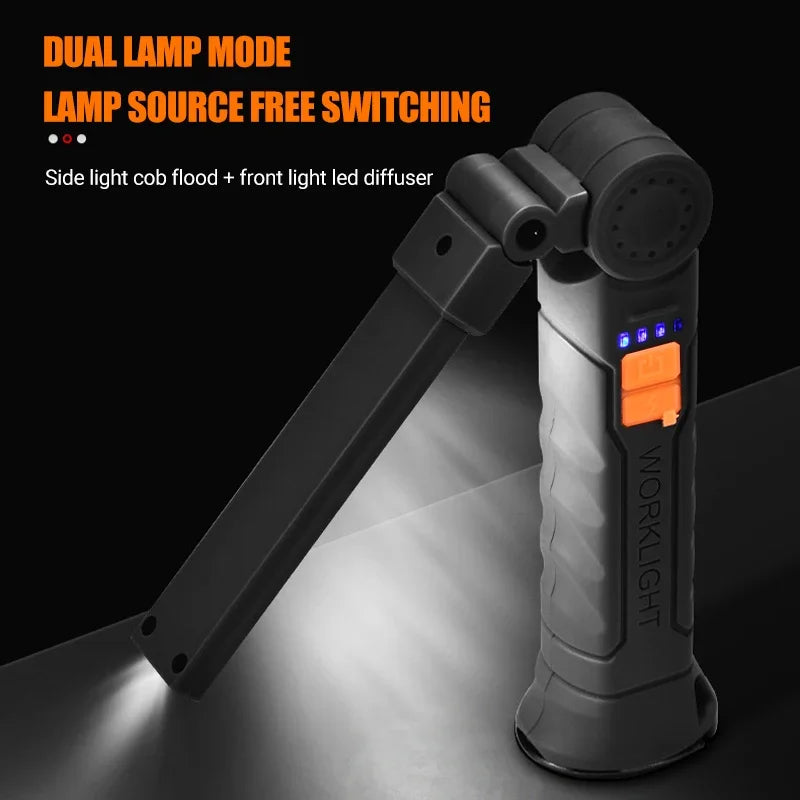 Latarka LED wielofunkcyjna – mocne światło, zoom, USB